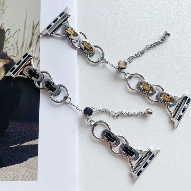 

woman Strap For Apple watch band 41mm 40mm 38mm 45mm 44mm 42mm Metal stainless steel bracelet iWatch Series 7 6 5 4 3 se correa