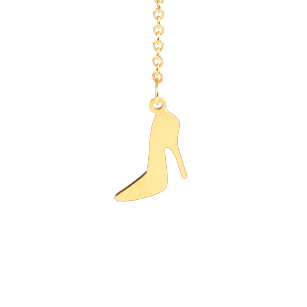 

Nabest Simple Elegant Stainless Steel Gold High-heeled Shoes Pendant Necklace Fashion Jewelry For Women Girl Gift