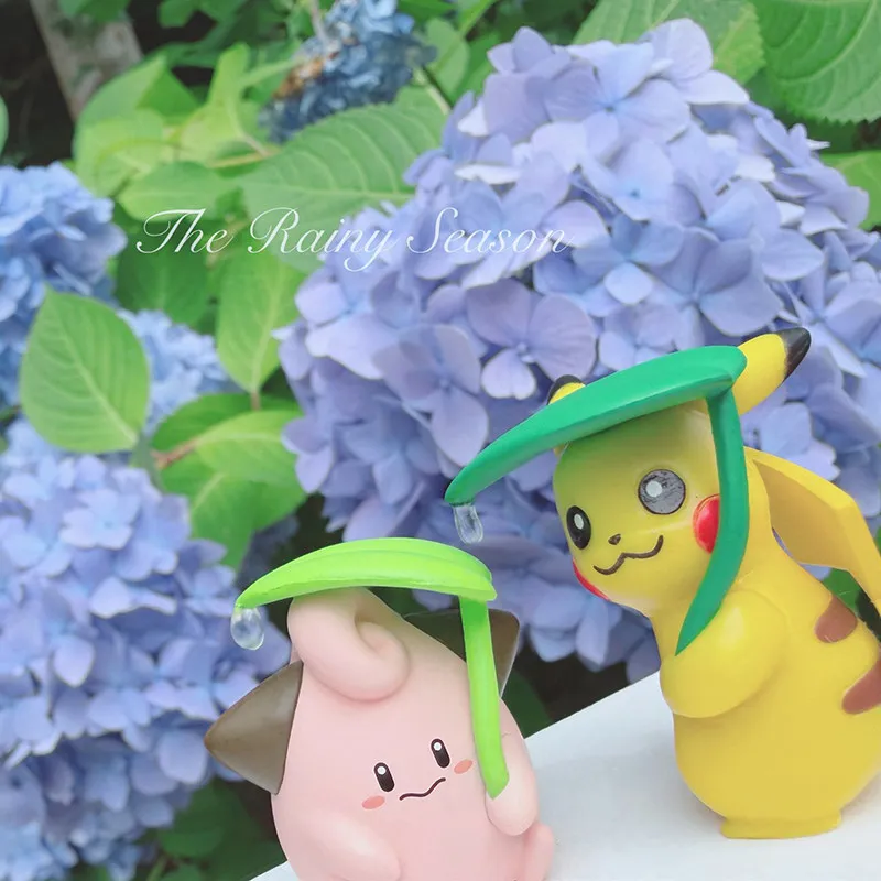Фото Коллекционная фигурка-укрытие от дождя Takara Tomy Pokemon Pikachu Munchlax Cleffa в стиле гашапон для взрослых фанатов №4