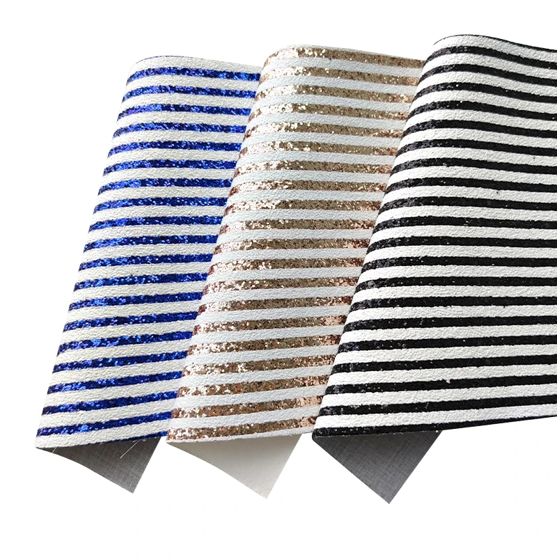 

stripe design chunky glitter leather for bows and crafts