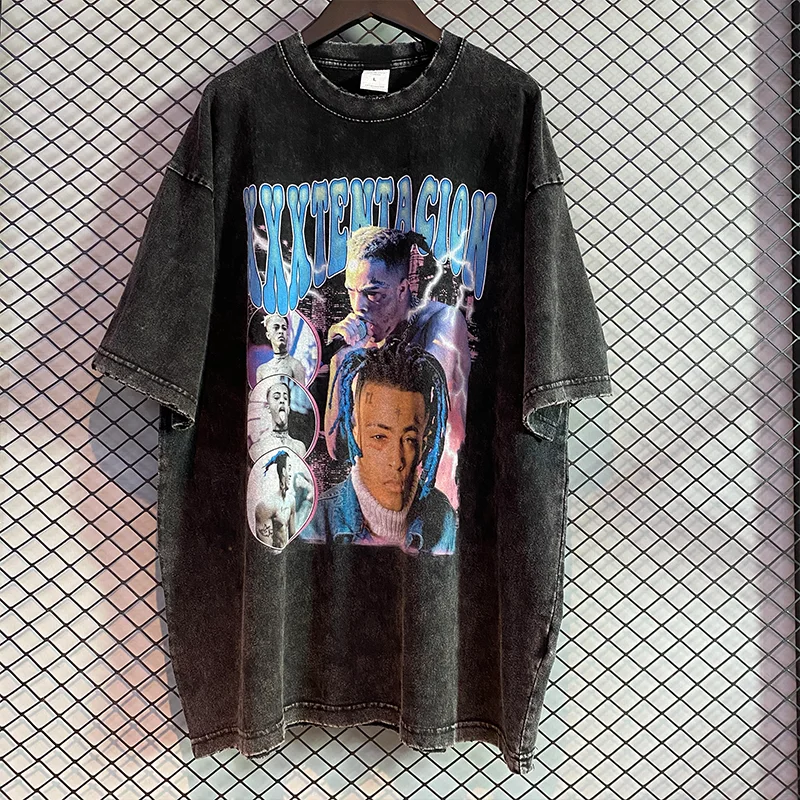 

Harajuku Graphic T shirts Hip Hop Vintage T-shirt Oversize Cotton Retro Rock Print Tops Men Streetwear Summer Fashion Clothing