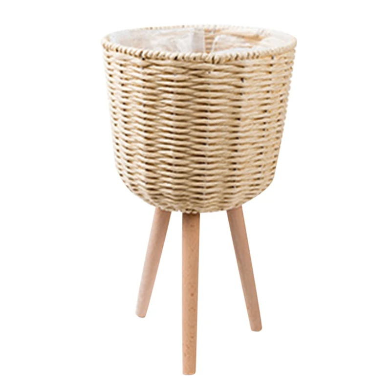 

Indoor Flower Stand Flower Stand Living Room Floor Type Simple Modern Balcony Net Red Flower Stand Rattan Flower Pot