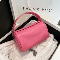 small pu leather bag simple single bag solid color shoulder bag 2022 summer women fashion brand women bag luxury cute handbag