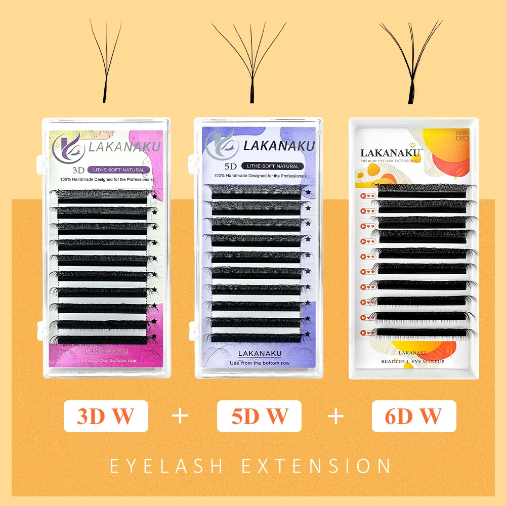 

LAKANAKU Cilios 3D W 4D W 5D W 6D W Eyelashes Extension