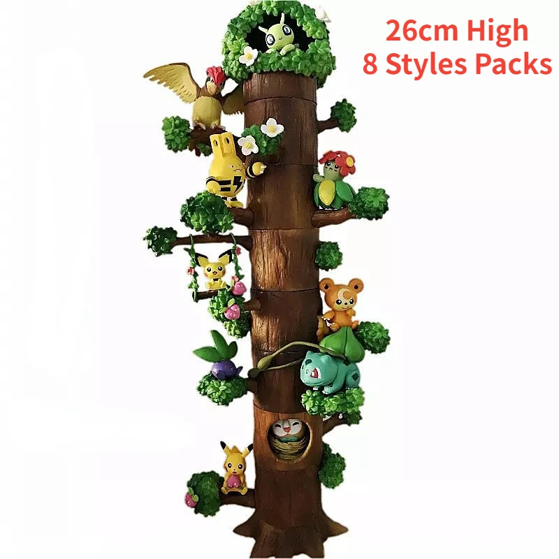 

New Hot Pokémon Forest Stump Small Pokemon Model Ornaments Handmade Toys Birthday Gifts Kids Free Shipping