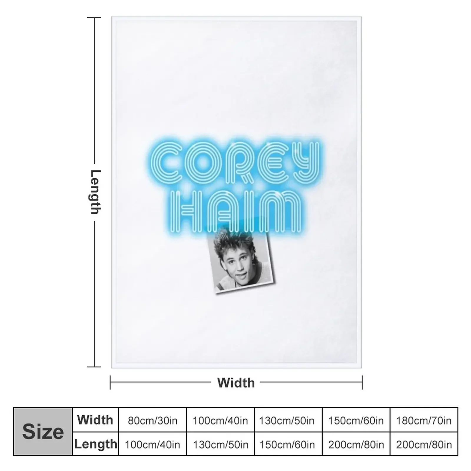 Corey Haim - одеяло с неоновым эффектом индивидуальный подарок на Хэллоуин термобелье