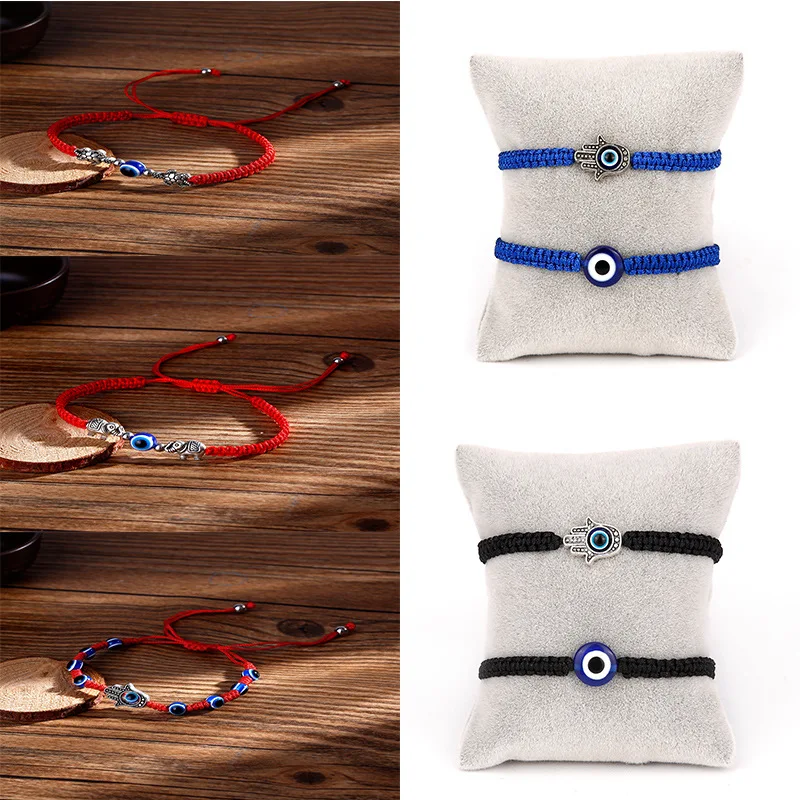 

Fashion Adjustable Bracelet Creative New Blue Eye Evil Eye Red Rope Braided Bracelet