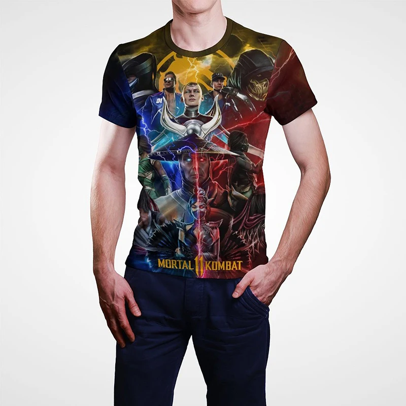 

New Summer Game Mortal Kombat Men Women 3D Printed Fashion T Shirts Cool Boy Girl Kids Casual Streetwear Short Sleeve Unisex Top