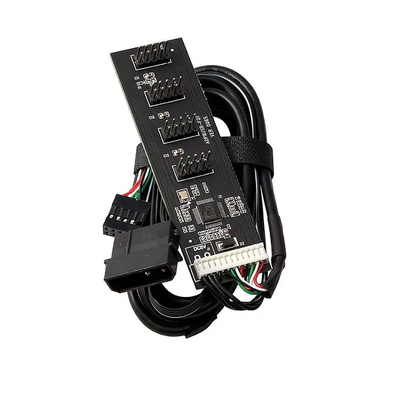 

USB2.0 9pin Header 1 to 4 Extension Hub Splitter Adapter Converter USB 1 to 4 Male 60cm 9-pin Internal Cable Mainboard