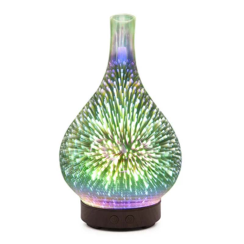 

Glass vase humidifier Home 3D mini fragrance Aromatreatment machine night light Hot sale Humidifier mute