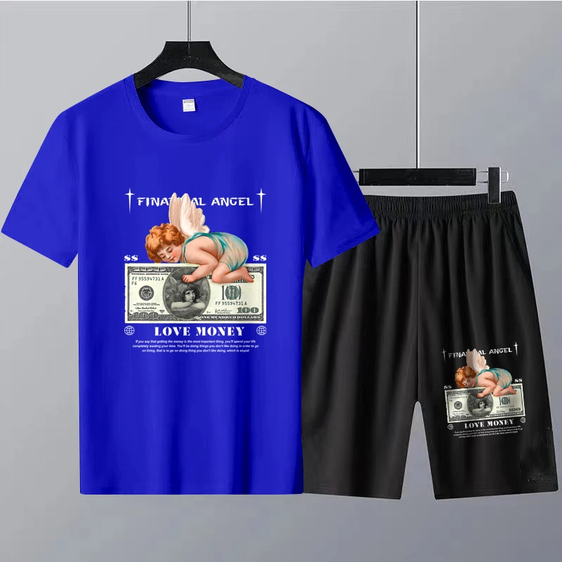 Luxury Man Woman Clothing Harajuku Anime Streetwearnew Summer Men's Tracksuit Set Cotton Quality T Shirt Shorts 2 Piece Suit