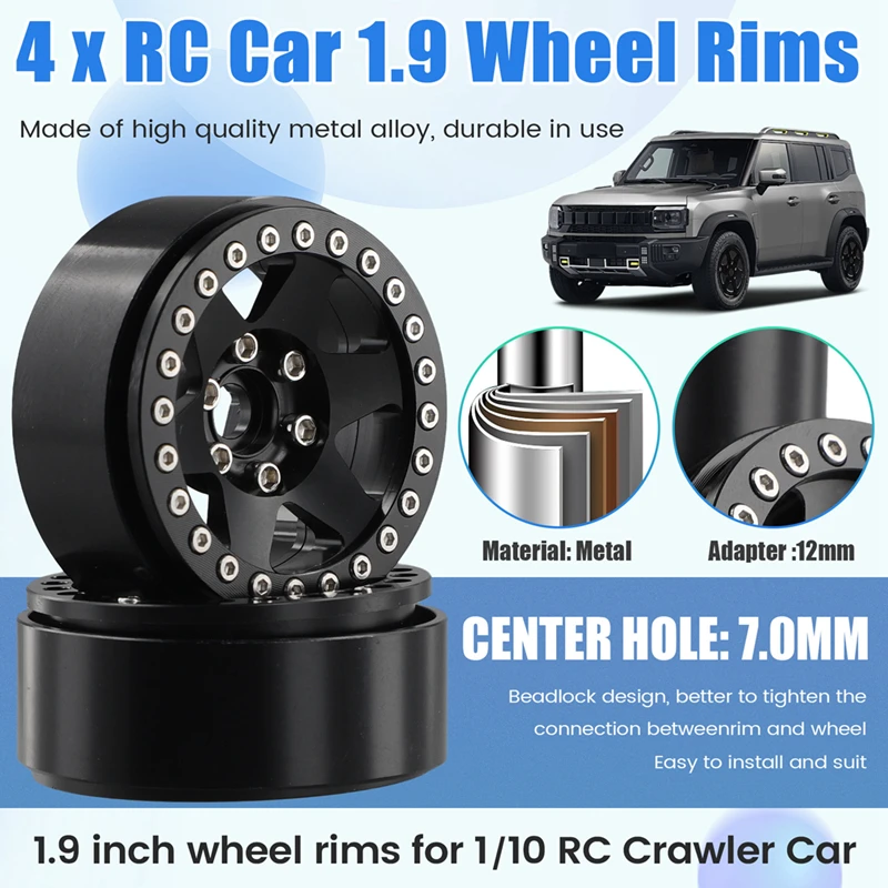 1/10 Радиоуправляемый гусеничный автомобиль 1 9 дюйма металлический брелок 6