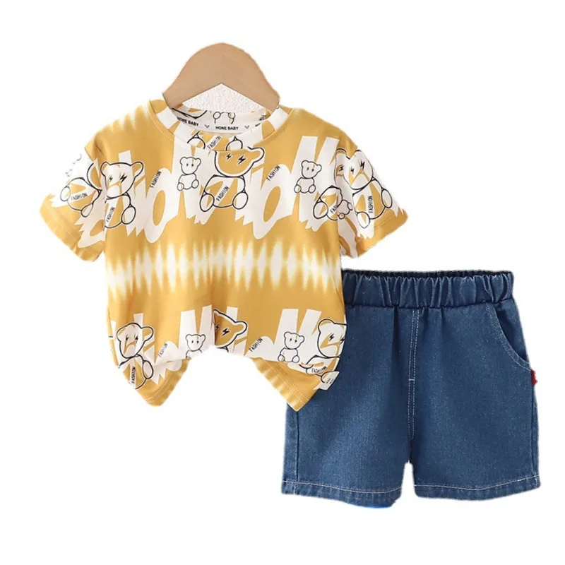 

New Summer Baby Girls Clothes Suit Children Outfits Boys Casual T-Shirt Shorts 2Pcs/Sets Toddler Fashion Costume Kids Tracksuits