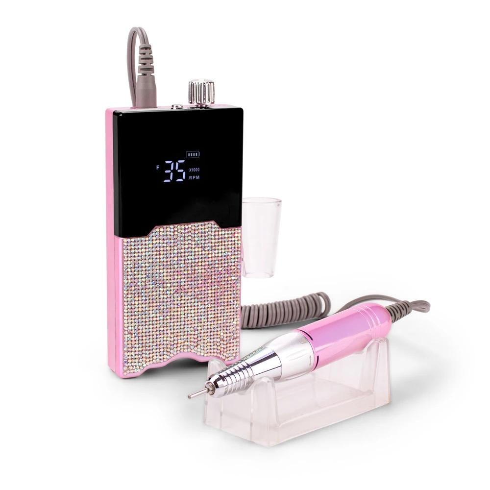 Bling Diamond Pro 2-в-1 Профессиональная электрическая дрель для ногтей Беспроводная