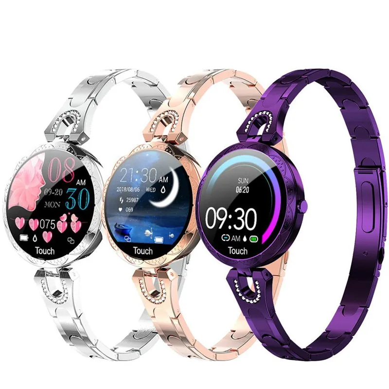 

AK15 Fashion Women Smart Watch Waterproof Heart Rate Blood Pressure step fitness tracker Gift For Ladies Watch Bracelet VS KW10