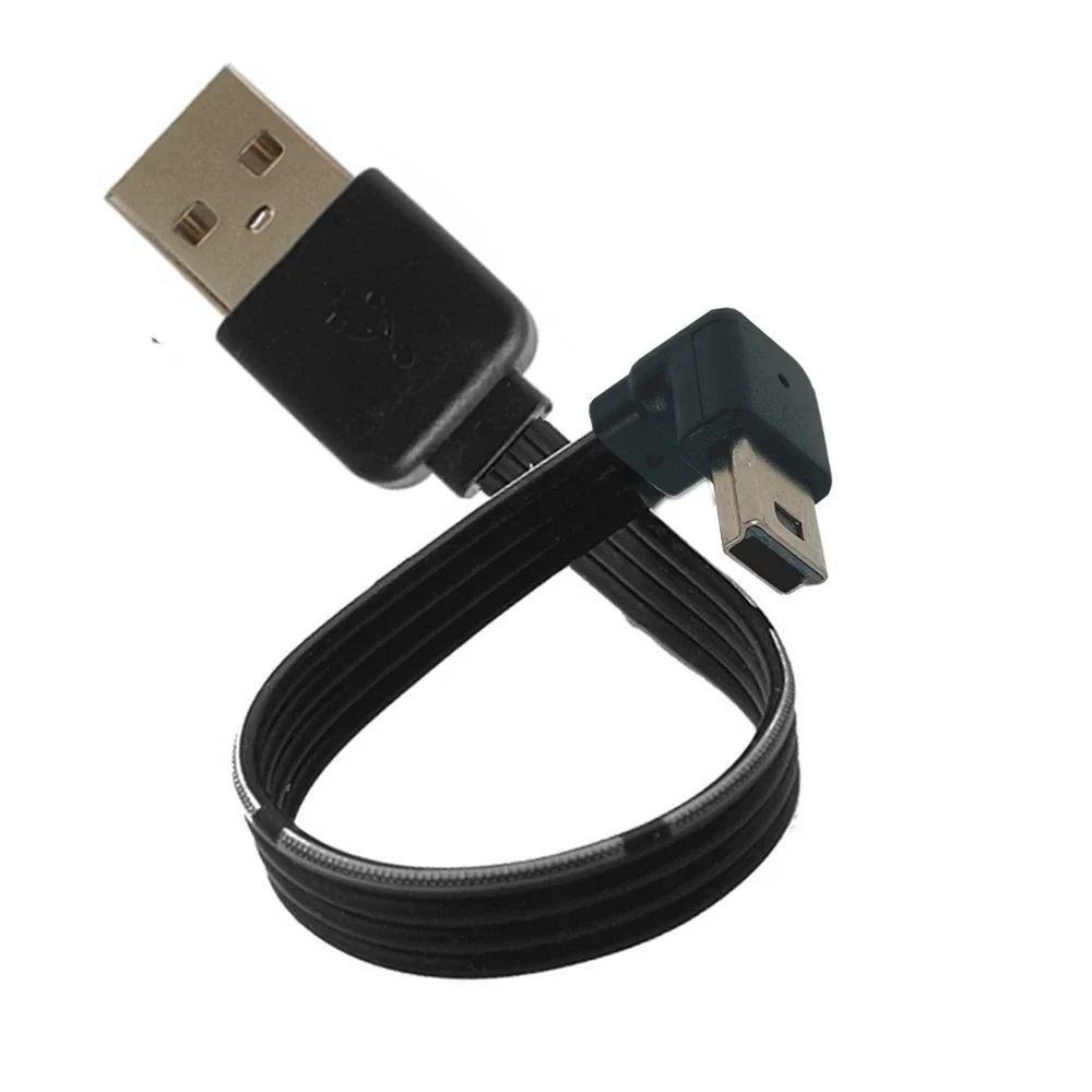 USB 2.0 штекер 90-градусный правый локоть к мини-USB штекерный кабель для передачи