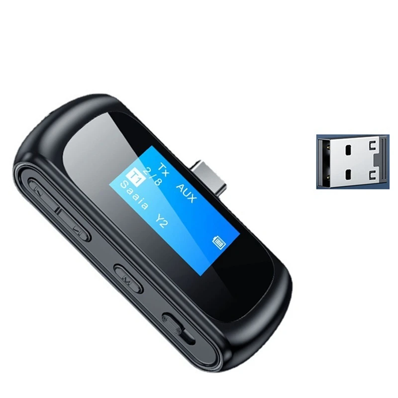 

USB Bluetooth 5,1 адаптер Bluetooth аудио адаптер с дисплеем Bluetooth 5,1 передатчик приемник для компьютера PS5/4