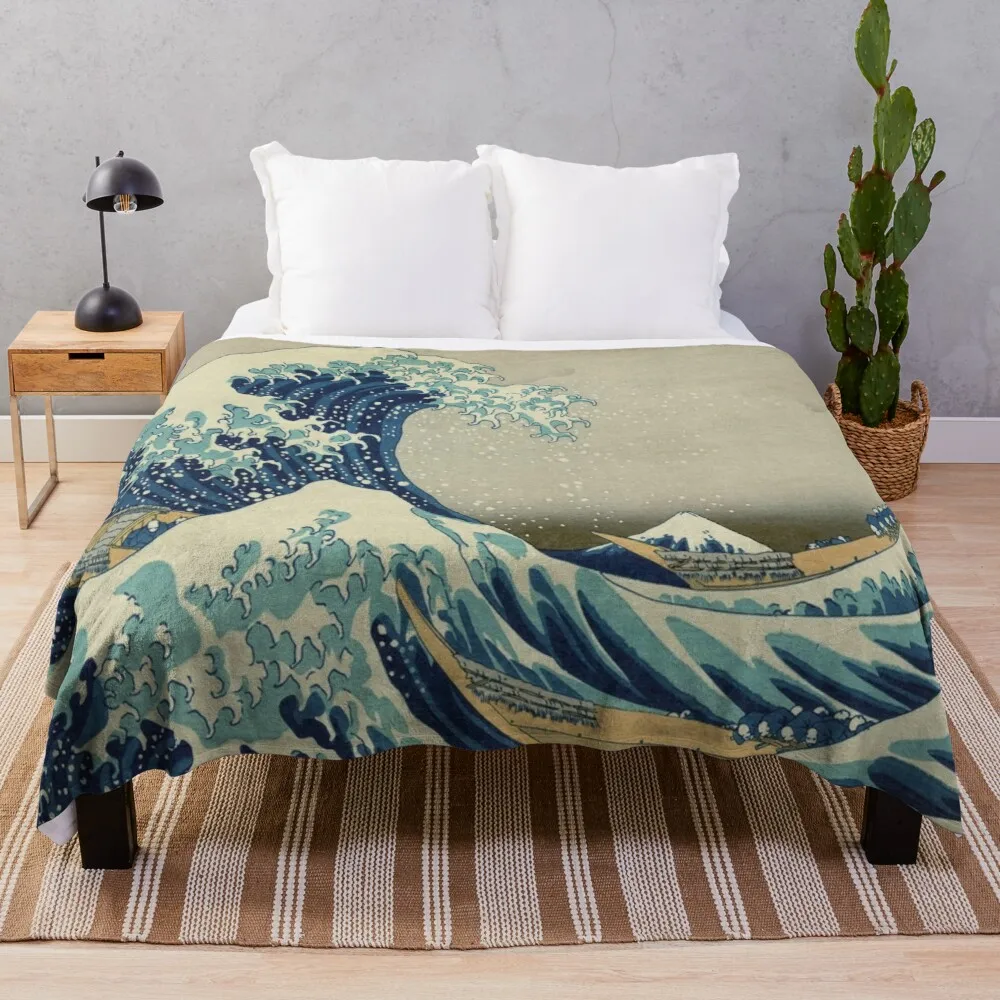

The Great Wave Throw Blanket luxury designer blanket jacquard blankets ands soft plush plaid decorative throw blanket