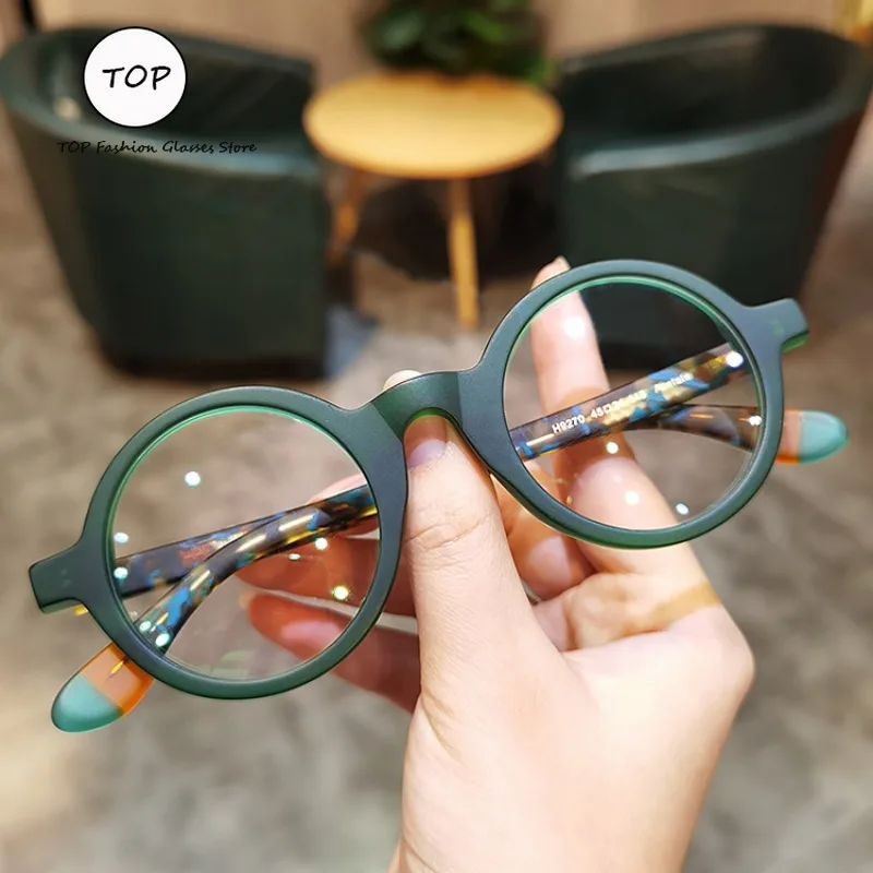 Ретро простая пластина индивидуальная круглая оправа ручной работы женская для