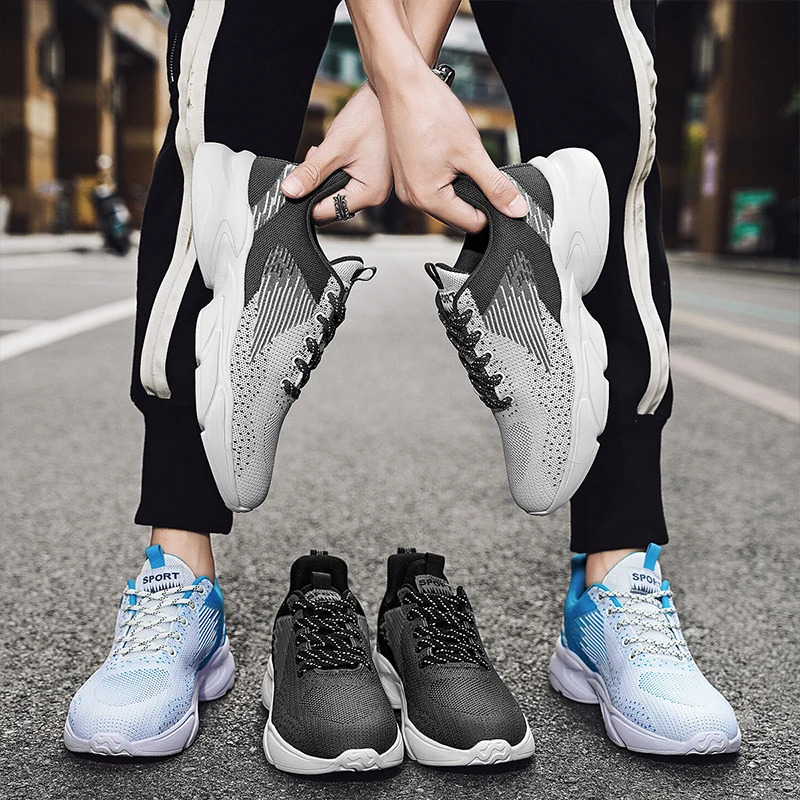 New Mens Fashion Air Cushion Breathable Mesh Running Shoes Men Outdoor Sports Athletic Sneakers Work Out