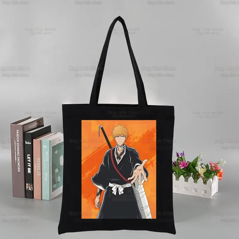 Холщовая Сумка-тоут с отбеливателем Kurosaki Ichigo экологически чистая многоразовая