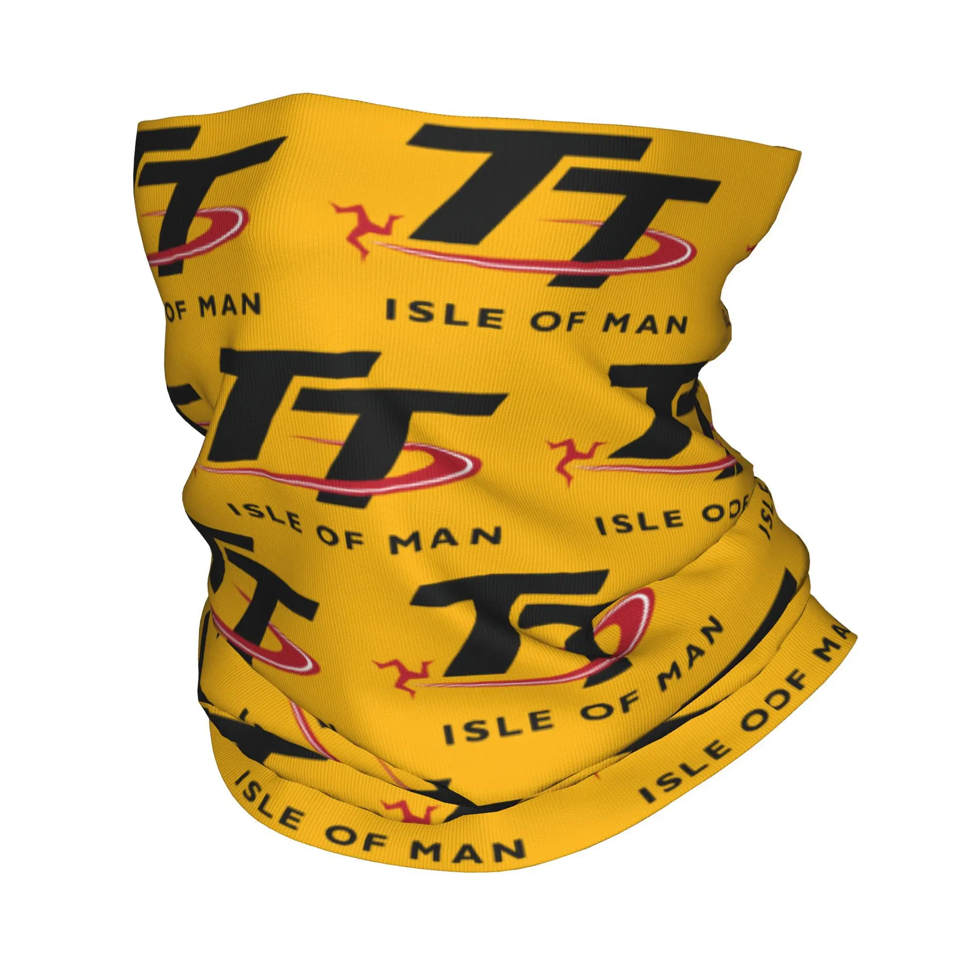 Custom Isle of Man TT Races Bandana Neck Gaiter for Hiking Camping Women Men Wrap Scarf Motorcycle Sport Balaclava Warmer