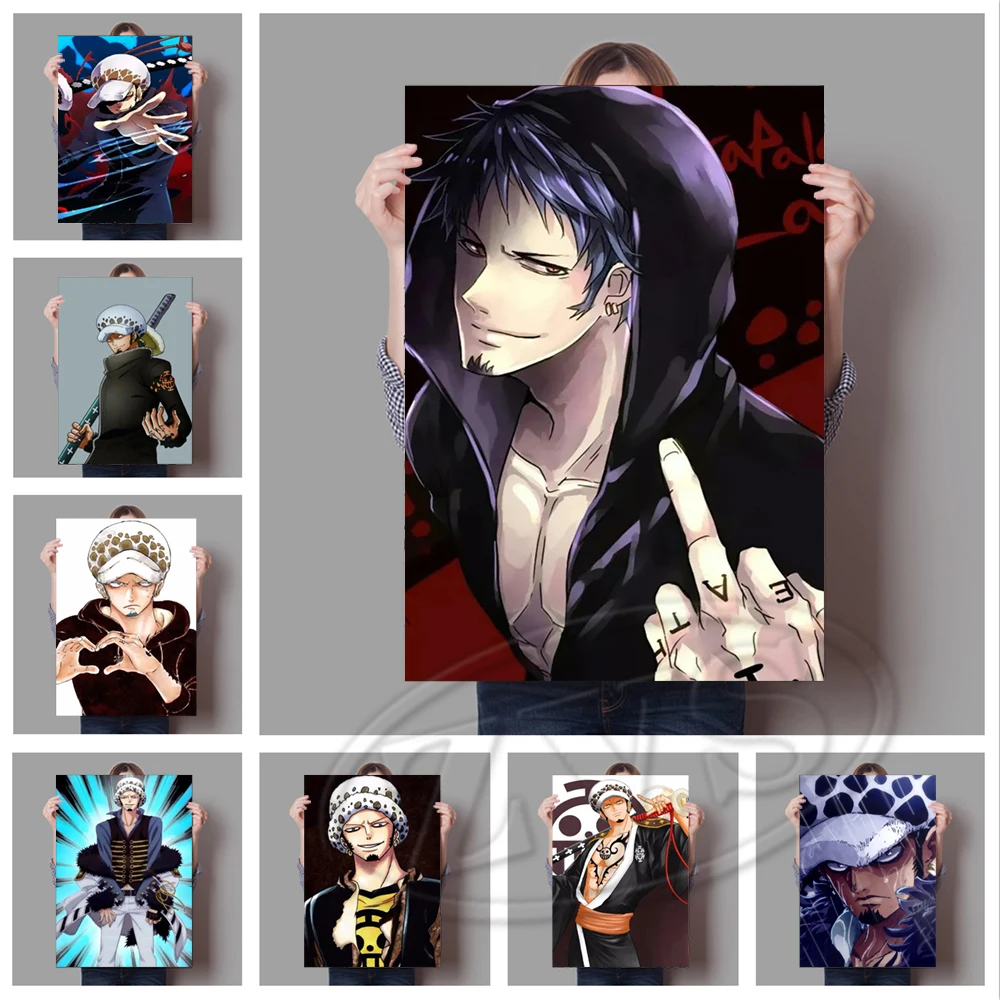 

One Piece Home Decor Prints TrafalgarLaw Painting HD Anime Pictures Classic Wall Art HD Modular Canvas Poster Bedside Background