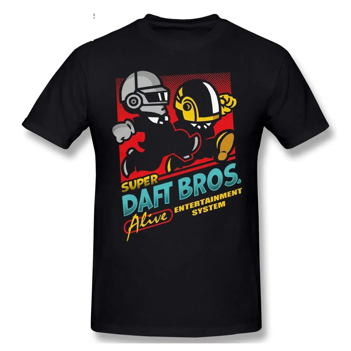

Christmas Daft Bros Daft Punk T Shirt For Men Custom Made Short Sleeves TShirt Heavy Cotton Crew T-Shirt Tee Tops