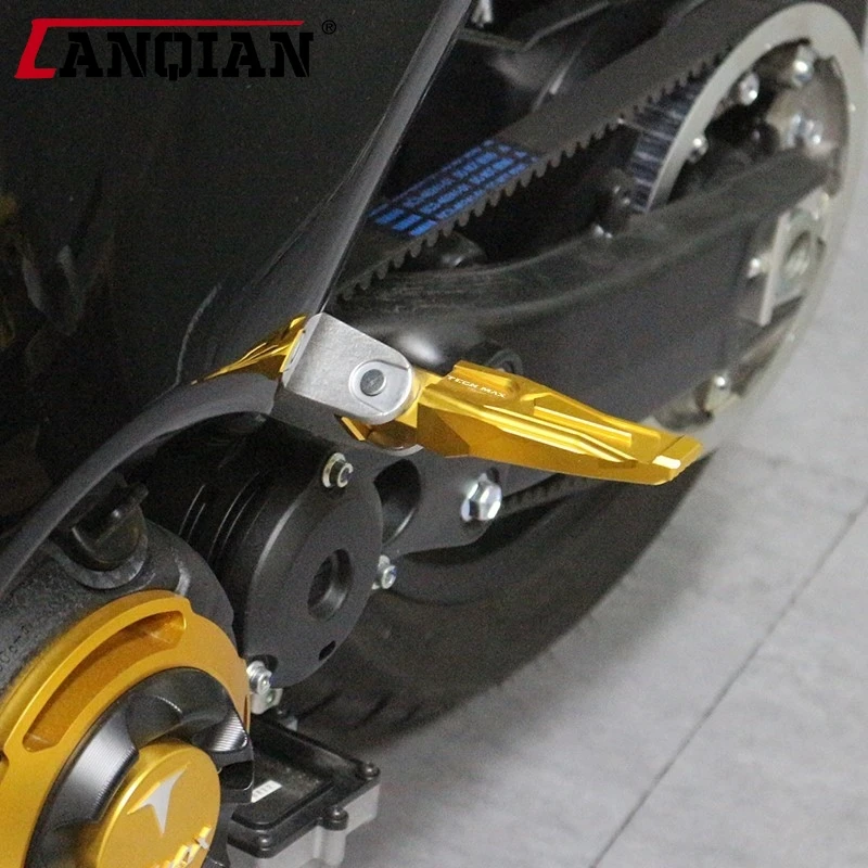 Фото Задние подножки XMAX300 для YAMAHA XMAX 250 300 xmax300 2017-2024 2025, подставка для пассажирских ног с ЧПУ, аксессуары для педалей №2