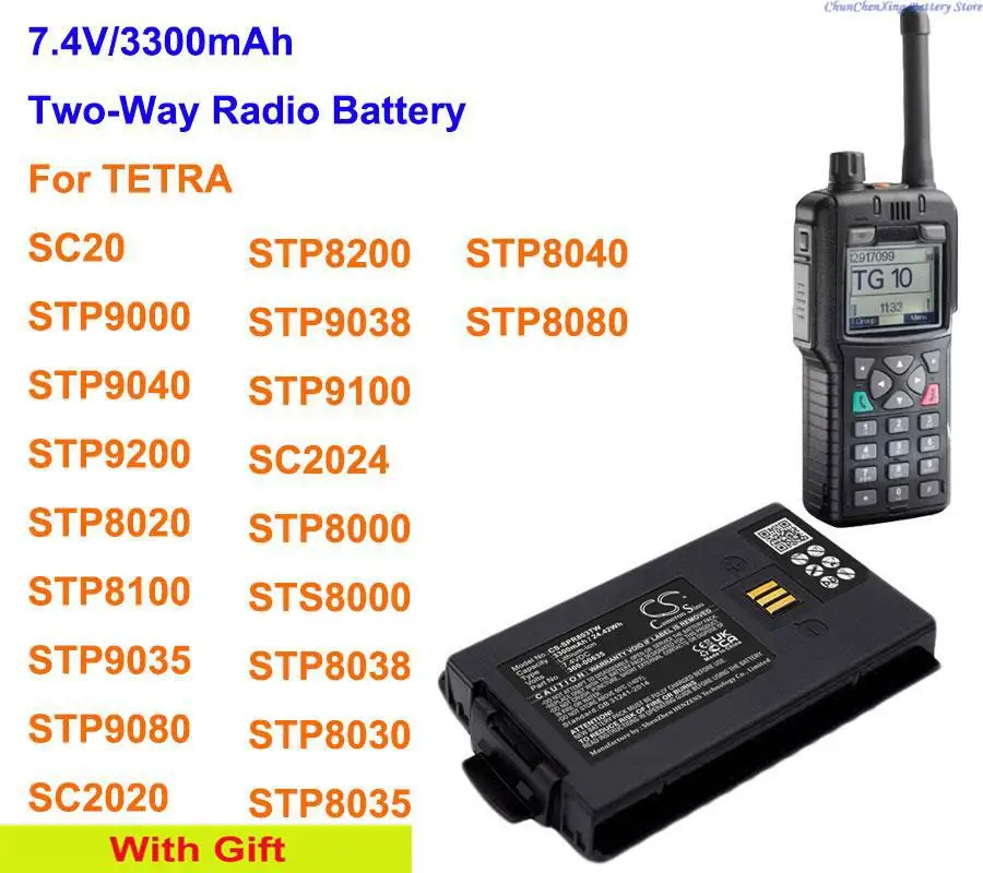 

Cameron Sino 3300mAh Battery for TETRA SC20, STP9000, STP9040, STP9200, STP8020, STP8100, STP9035,STP9080,SC2020,STP8200,STP9038