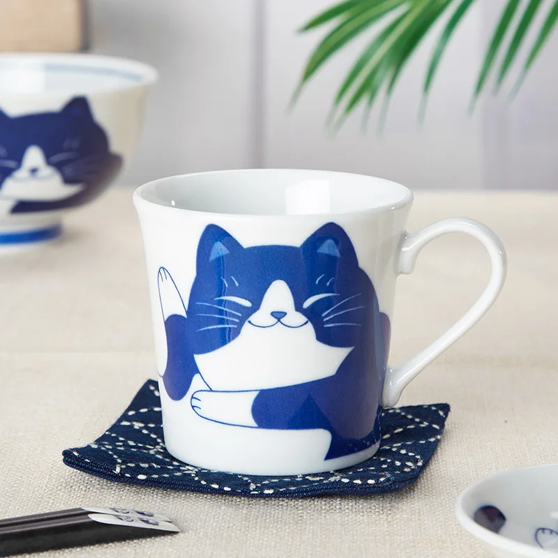 

Japanese cat mug Ceramic cup Cute cartoon home office tea cup ceramic coffee cup