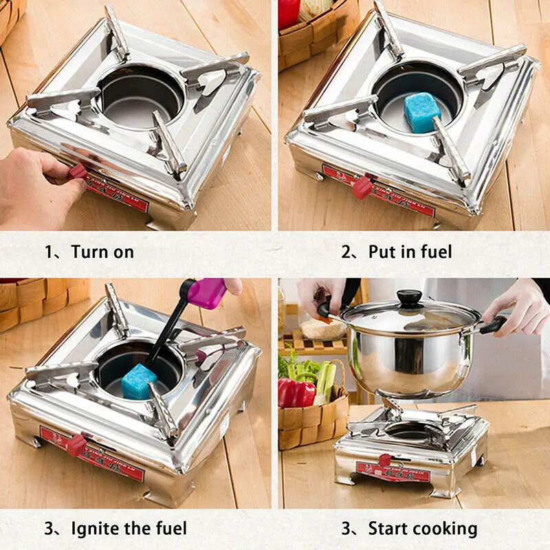 Спиртовая горелка из нержавеющей стали для кемпинга твердая жидкая спиртовая