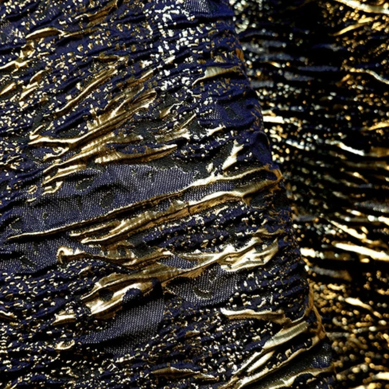 Супер сильная вогнутая выпуклая текстура Синий Золотой трехмерный рисунок вены