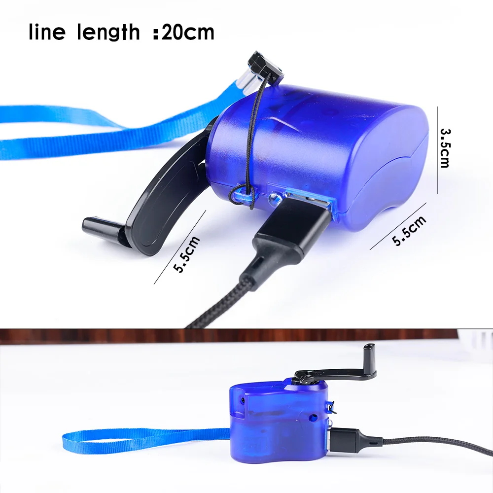 portable hand crank usb phone emergency charger for outdoor camping hiking sports travel equipment survival tools mini chargers free global shipping
