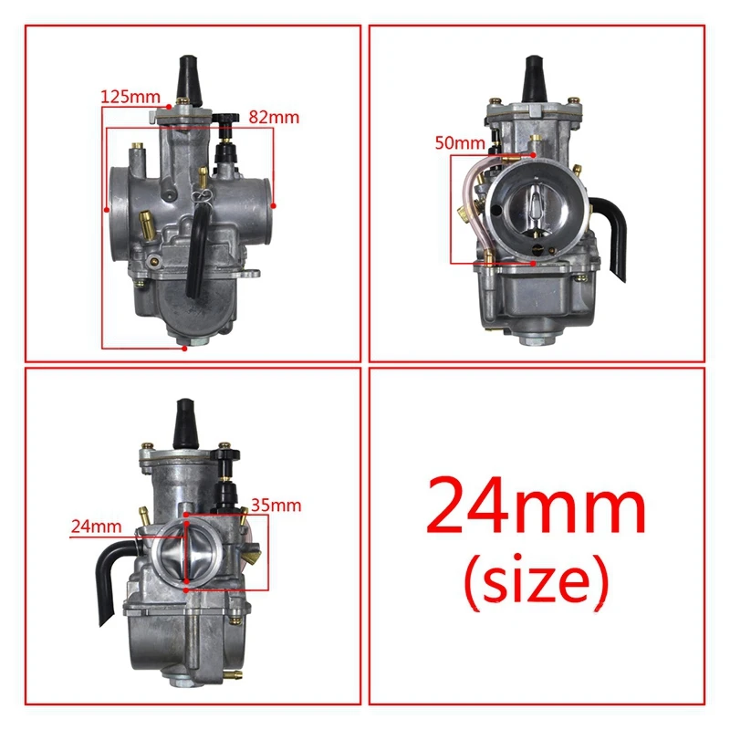 

Мотоциклетный карбюратор PWK24mm Карбюратор с соплом для 125 250CC OKO KOSO Keihin ATV Мопед