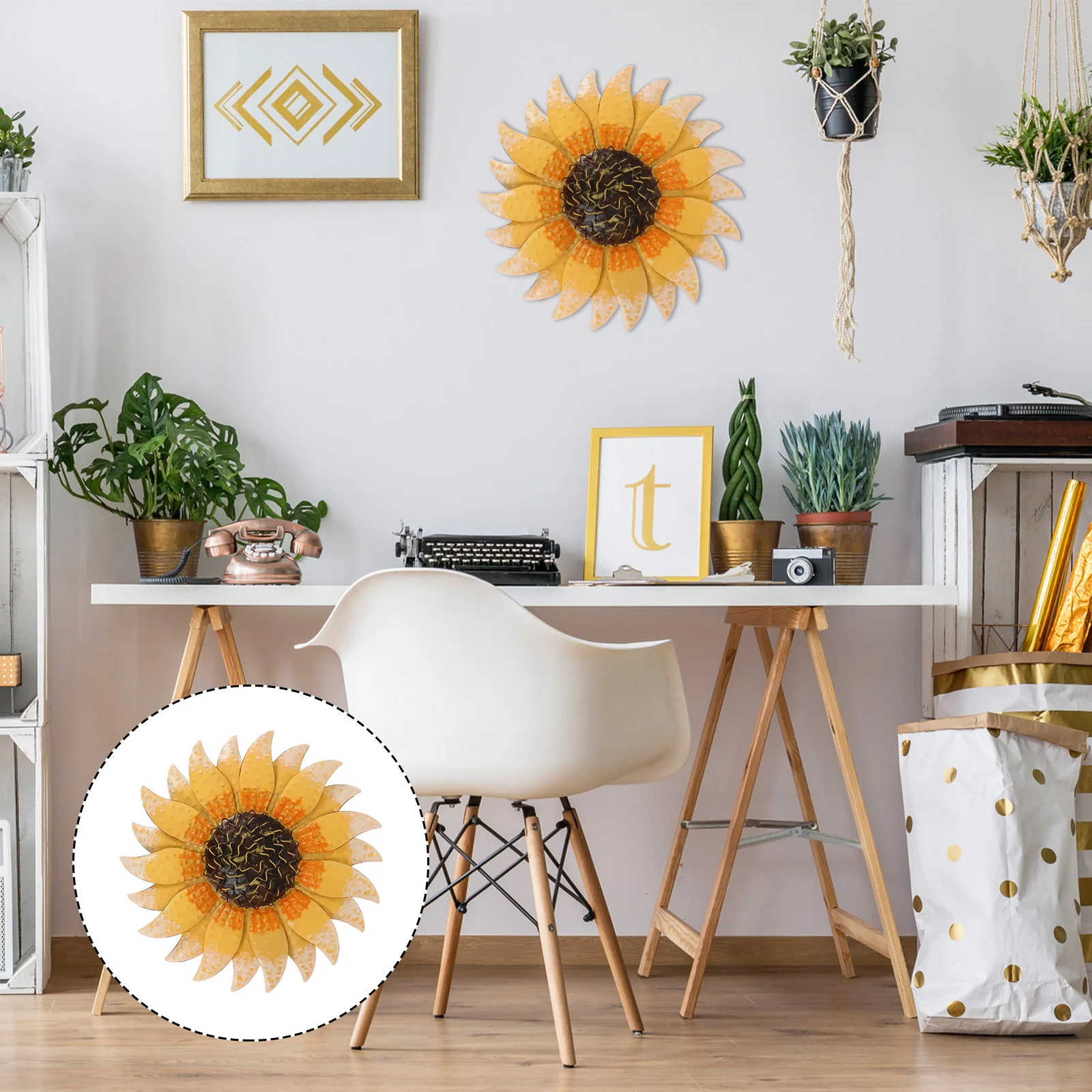 

Iron Flower Wall Decor Art Decorations Wall Sculptures Hanging for Bedroom