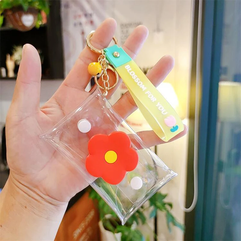 Прозрачный Кошелек для монет чехол ключей наушников помады сумка хранения