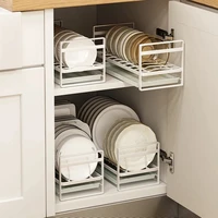 Bowl and Plate Storage Bowl and Dish Rack Cabinet Small Cabinet Built-in Shelf Kitchen Sink Drain Basket Kitchen Pot Cover Frame