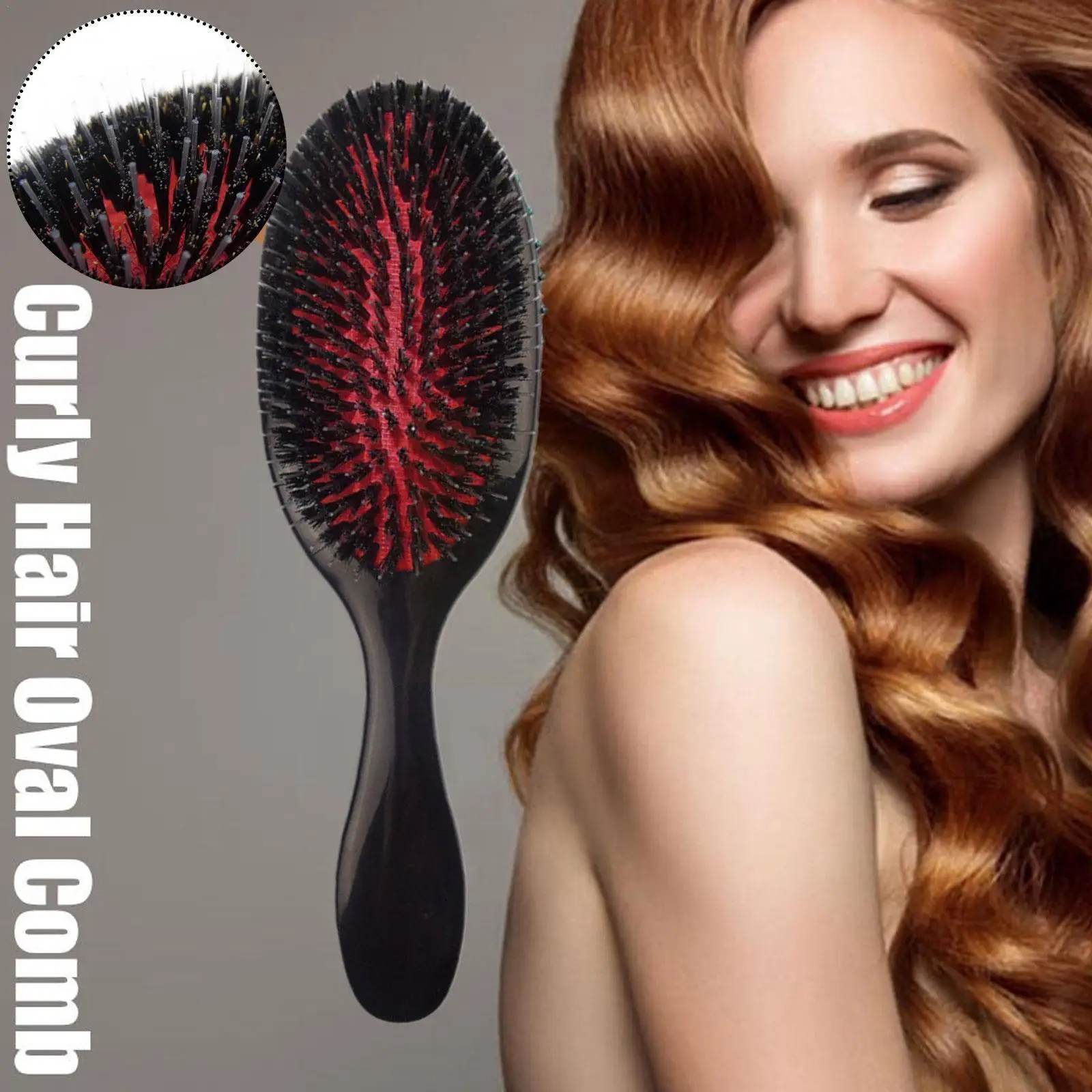 

Hair Scalp Massage Comb Bristle Nylon Hairbrush Wet Style Brush Detangle Hair Curly Salon Anti-Static Hairdressing Professi D9O1