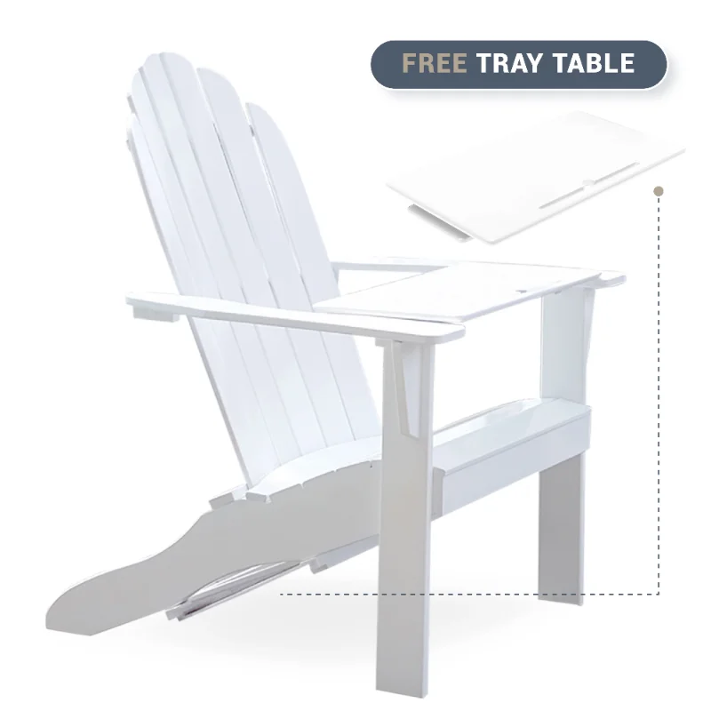 - Free Tray Table - White  Outdoor Chair  Patio Furniture