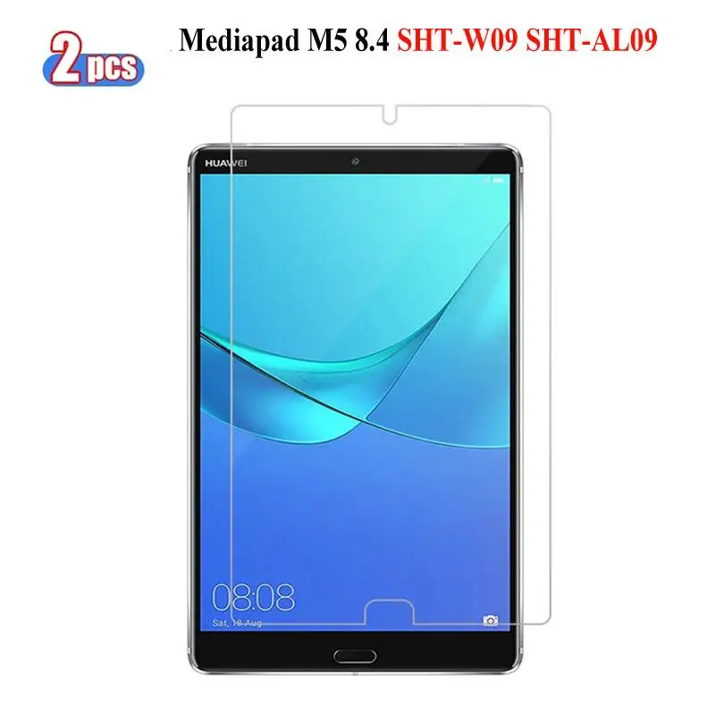 

2 шт. 9H закаленное стекло для защиты экрана для Huawei MediaPad M5 8,4 SHT-W09 AL09 планшета против царапин HD прозрачная защитная пленка