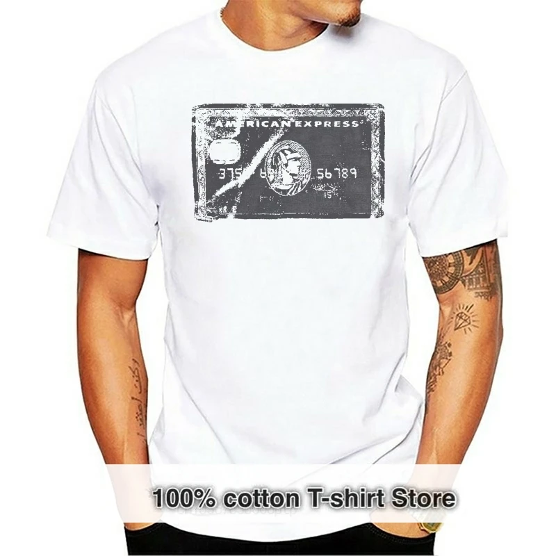 

Футболка Amex мужская с принтом в виде черной карты, летняя