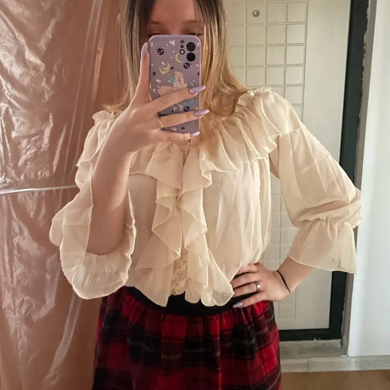 Женская Шифоновая Блузка В Стиле Бохо Сексуальный Прозрачный Летний Топ С