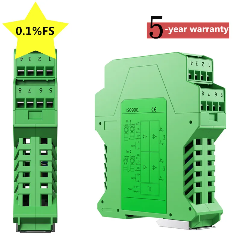 

4–20 мА до 0–10 В, 0–5 В, изолятор сигнала, передатчик тока, 2 входа, 2 выхода, многоканальный преобразователь, изолятор, изолятор аналогового сигнала