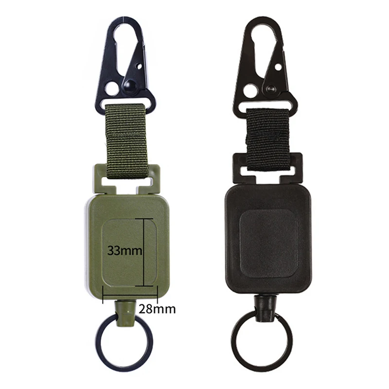 

1Pc Anti-Theft Metal Easy-to-pull Buckle Rope Elastic Keychain Sporty Retractable Key Ring Anti Lost Key Chain Backpack Buckle