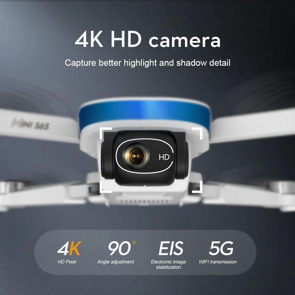 LSRC Новинка S6S мини GPS Дрон 4K Профессиональный двойная HD EIS камера световой поток 5G