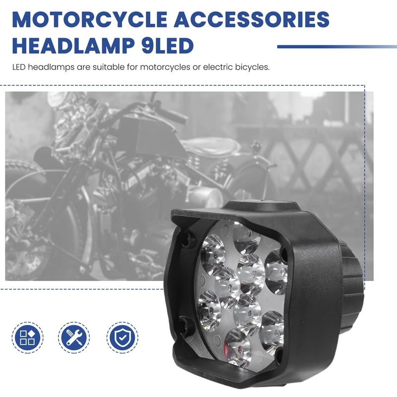 Фара для мотоцикла суперъяркая с переключателем 12 В