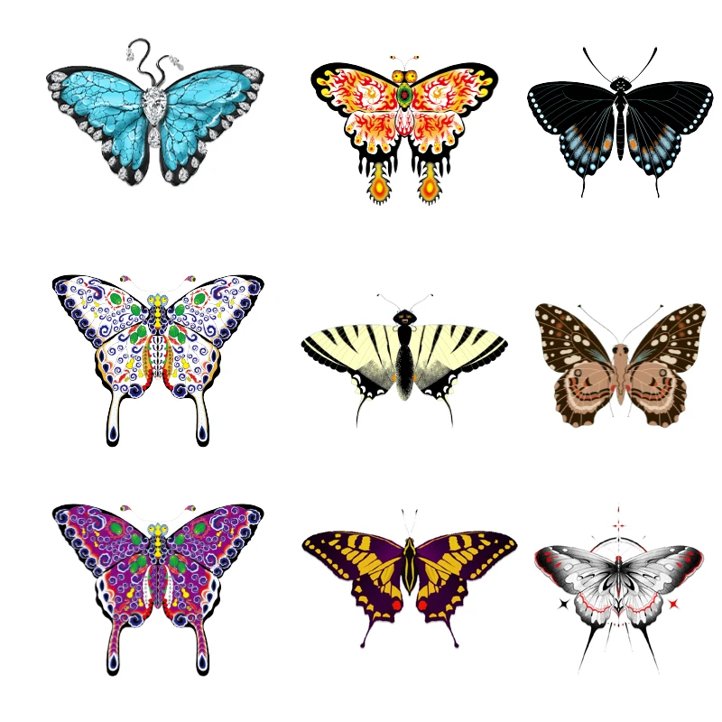 

Cute Animals Iron on Patches Heat Transfer Designs Clothing Thermoadhesive Patches Diy T-shirt Dresses Butterflies for Appliques