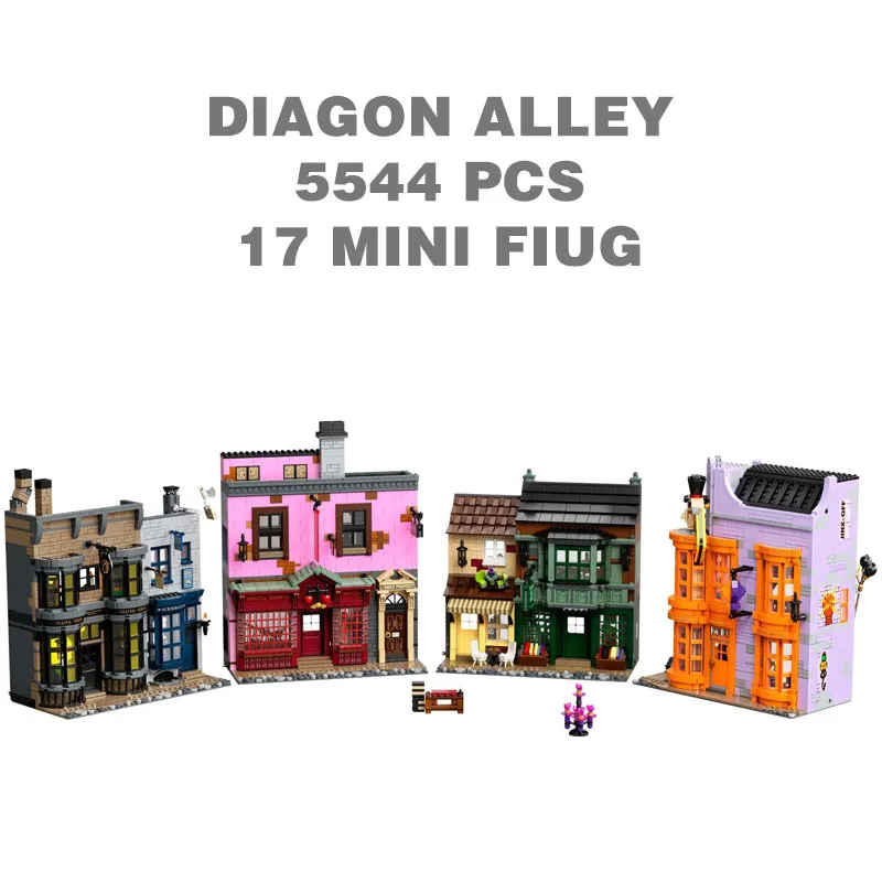 

5544 PCS Magic Movie Series Diagon Alley Building Blocks Bricks Model Children Christmas Birthday Toy Gift Compatible 75978