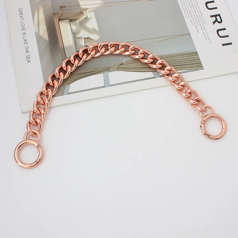 6 Styles Long Convenient Metal Purse Chain Strap Handle Handle Replacement for Handbag Shoulder Bag Rose Gold Chain Accessories